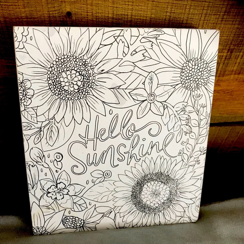 Hello Sunshine color me saying